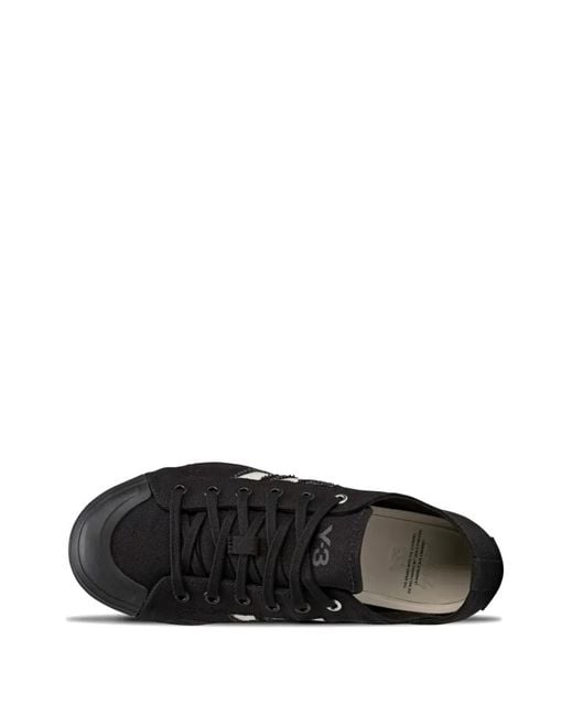 Y-3 Black Nizza Lo Lace-Up Sneakers