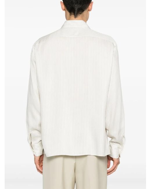 Saint Laurent Gestreept Overhemd in het White voor heren
