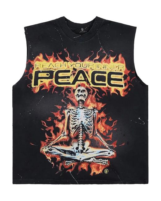 HELLSTAR メンズ ブラック Skeleton タンクトップの通販はau PAY