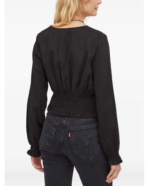 Levi's Black Tamara V-Neck Blouse