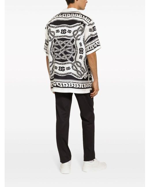 Camisa con estampado Marina Dolce & Gabbana de hombre de color White