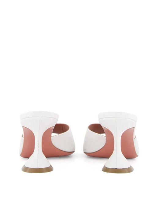 AMINA MUADDI White Lupita Leather Mules