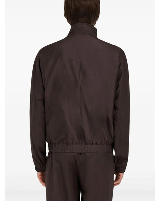 Ferragamo Gray Zip-Up Bomber Jacket for men