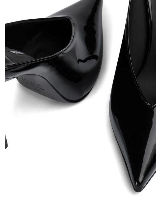Le Silla Black Clivage Leather Mules