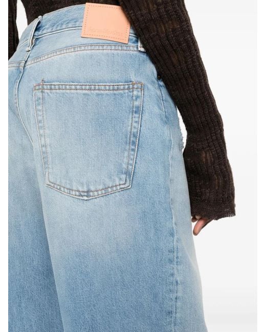 Acne Blue High-Rise Wide-Leg Jeans