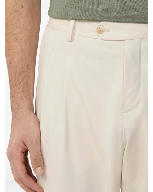 Hackett Natural Eton Double-Pleat Trousers for men