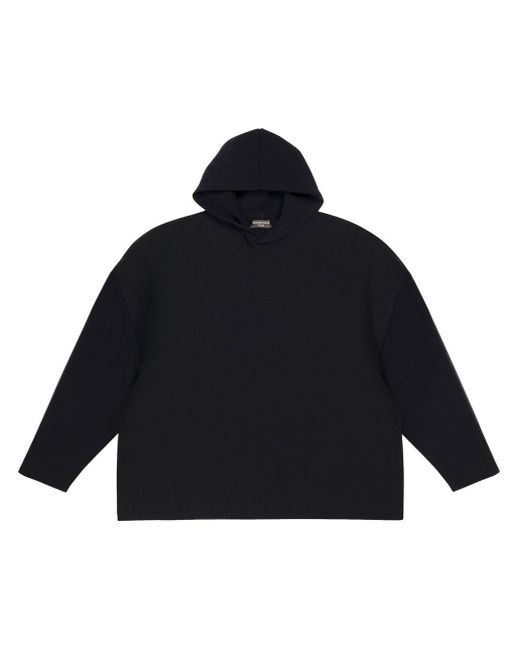 Balenciaga Black Drop-shoulder Hoodie for men
