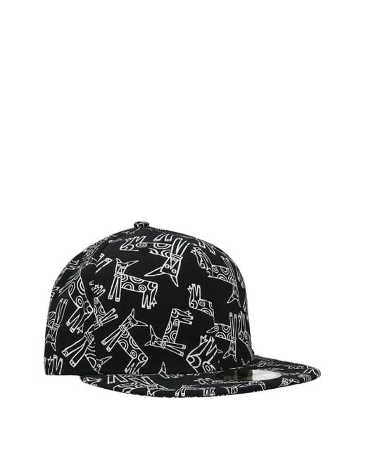 KTZ Black X 10 Corso Como Animal-Print Baseball Cap for men