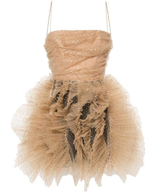 Maria Lucia Hohan Mini-jurk Met Glitter in het Natural