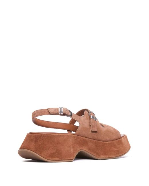 Vic Matié Brown 60Mm Suede Sandals