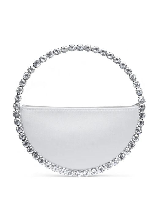 L'ALINGI White Eternity Crystal-Embellished Clutch Bag