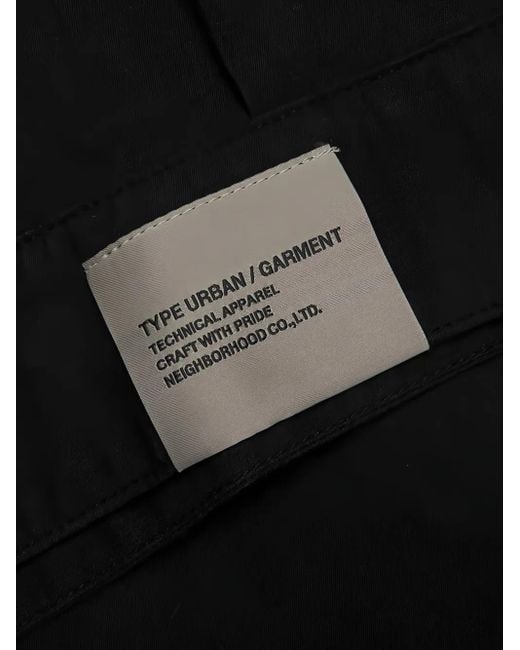 Neighborhood Black Embroidered-Logo Shirt for men