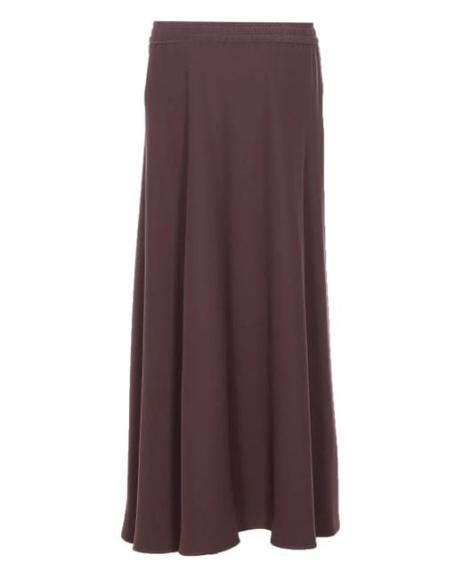 Herno Purple Elasticated-Waist Drawstring Skirt