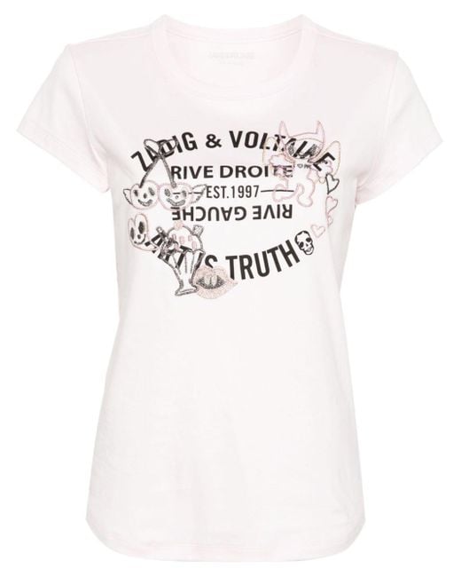 Zadig & Voltaire Katoenen T-shirt in het White