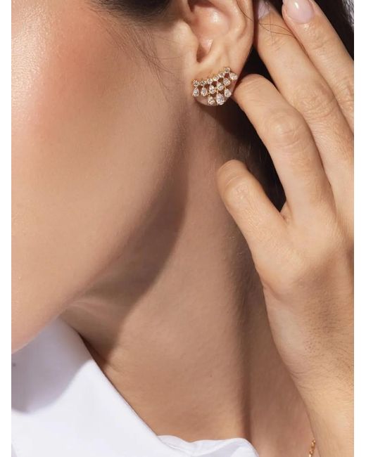 Anita Ko White 18K Daphne Diamond Earrings
