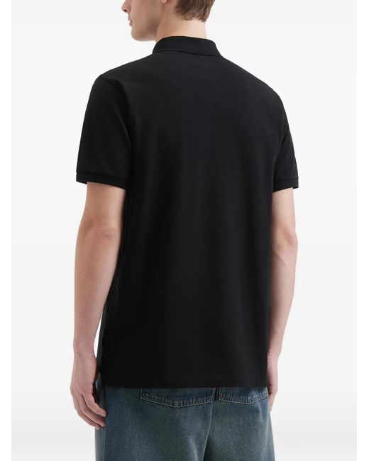 Izzue Black Appliqué Polo Shirt for men