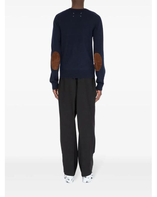 Maison Margiela Blue Wool Sweater for men