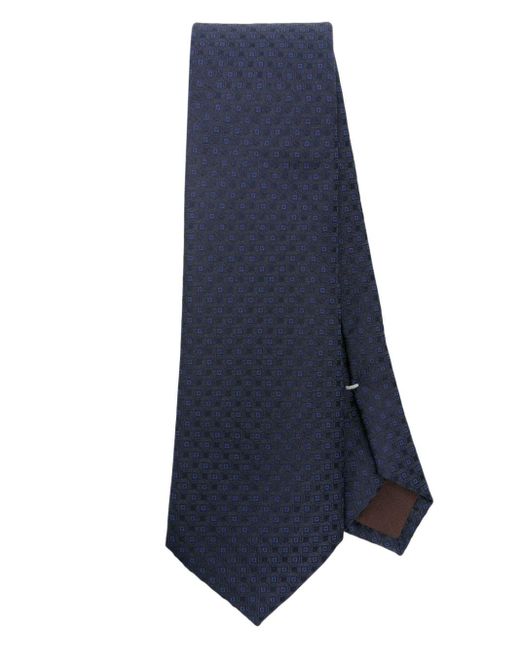 Cravatta con effetto jacquard di Canali in Blue da Uomo