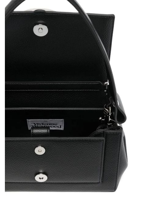 Vivienne Westwood Black Medium Hazel Shoulder Bag