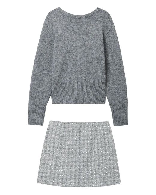 B+ AB Gray Button Skirt