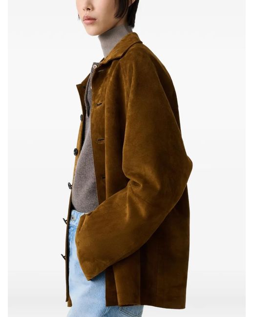 Studio Nicholson Brown Bowe Suede Jacket