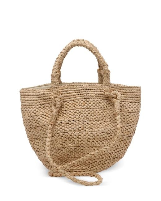 IBELIV Natural Raffia Tote Bag
