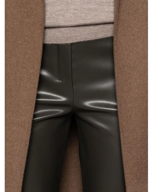Max Mara Gray Flared-Hem Panelled Trousers
