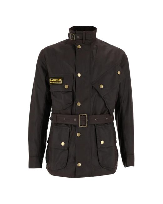 Barbour Black International Original Waxed Jacket for men