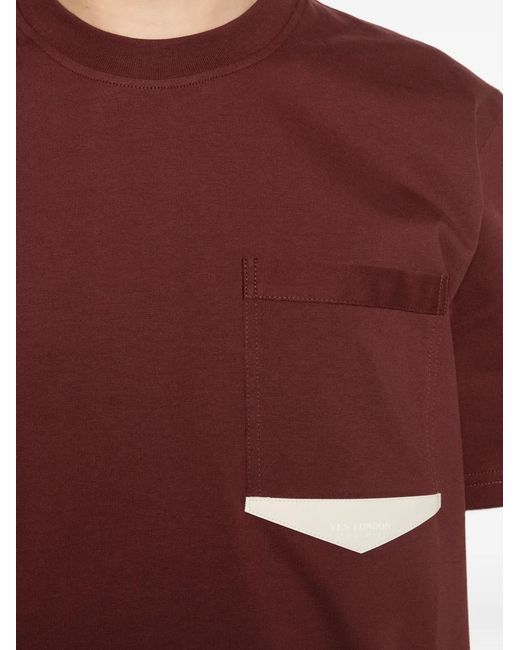 Yes London Red Pocket T-Shirt for men