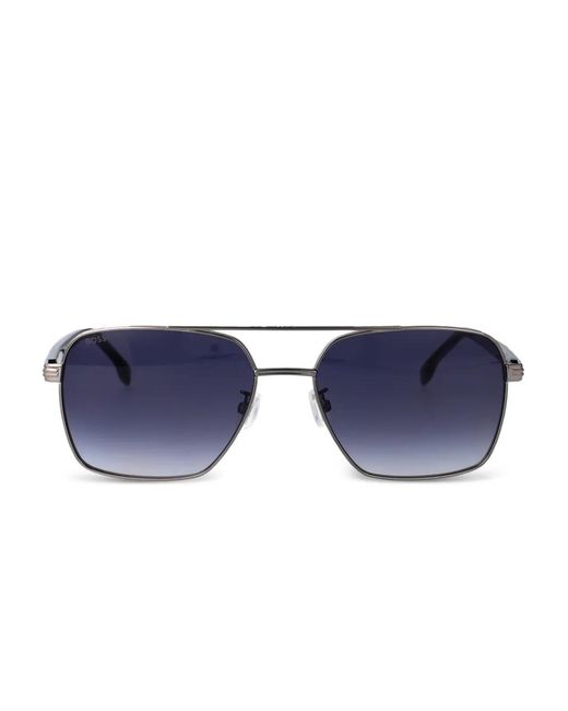 Boss Blue Pilot-Frame Sunglasses for men