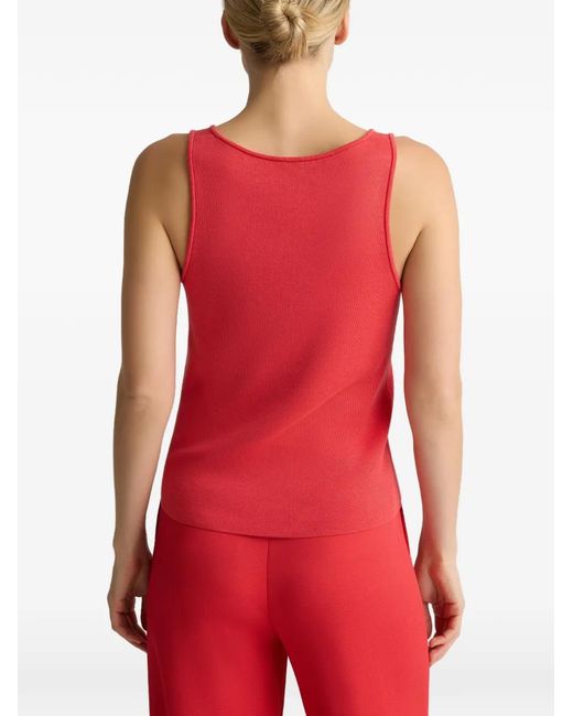 St. John Red Logo-Detail Tank Top