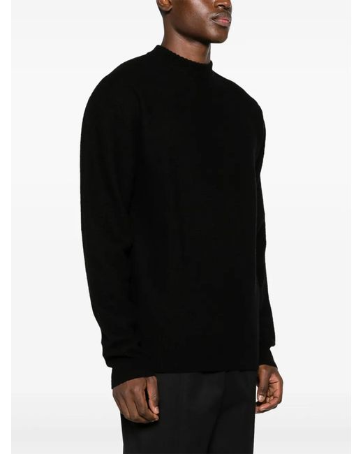 Jil Sander Black Logo Sweater for men