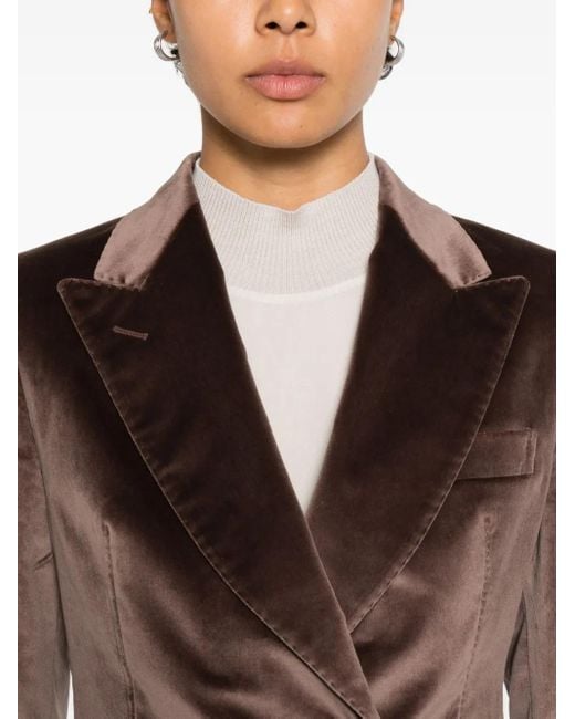 Blazer À Boutonnière Croisée Tagliatore en coloris Brown