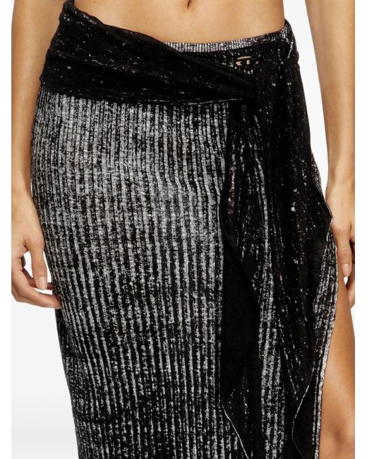 Jupe M-Eganoid À Coupe Mi-Longue DIESEL en coloris Black