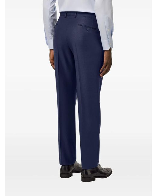 Boggi Blue Bird's Eye Trousers for men