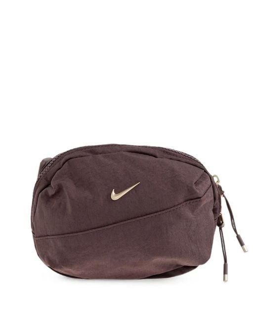 Nike Purple Logo-Plaque Belt Bag