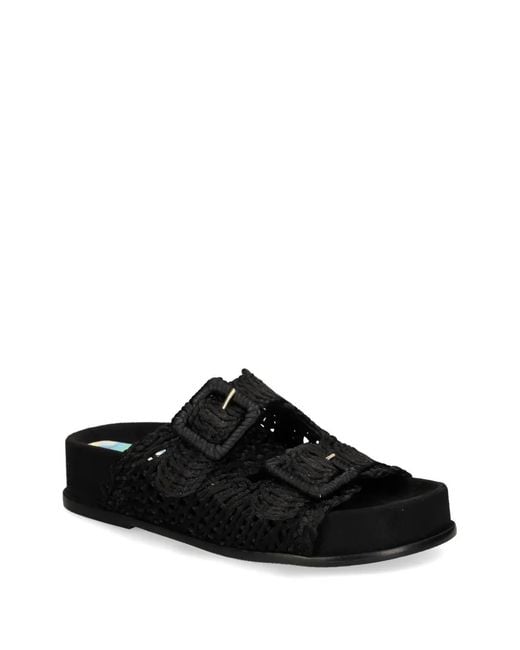 Ras Black Buckled Sandals