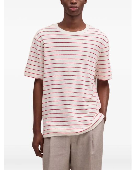 NN07 Natural Pedro Striped T-Shirt for men