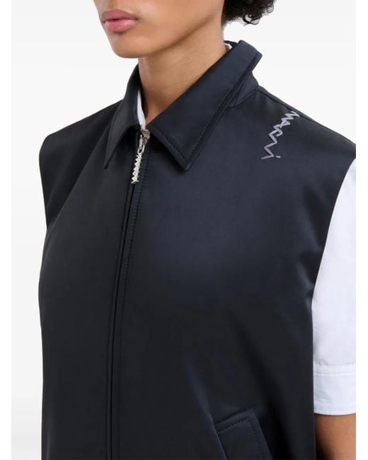 Marni Black Zip-Up Waistcoat