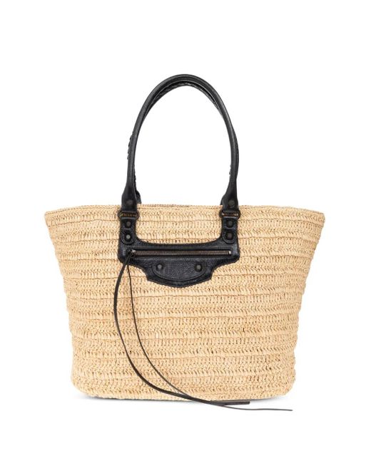 Balenciaga ラフィア ハンドバッグ Natural