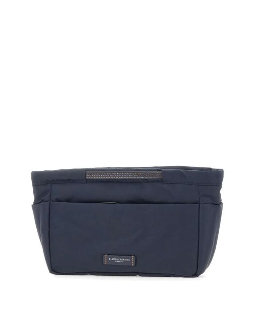 Gianni Chiarini Blue Bagsinbag Contrast-Stitching Clutch Bag