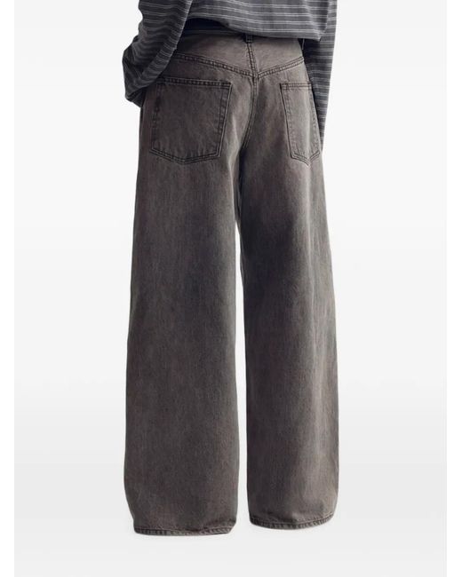 Nili Lotan Gray Jean À Coupe Ample