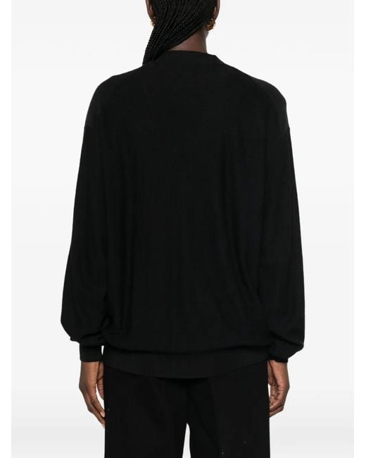 Lemaire Black Wrap-Style Cardigan