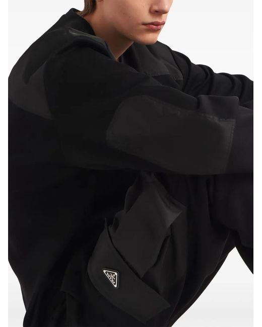 Prada Black Re-Nylon Fleece Track Pants for men
