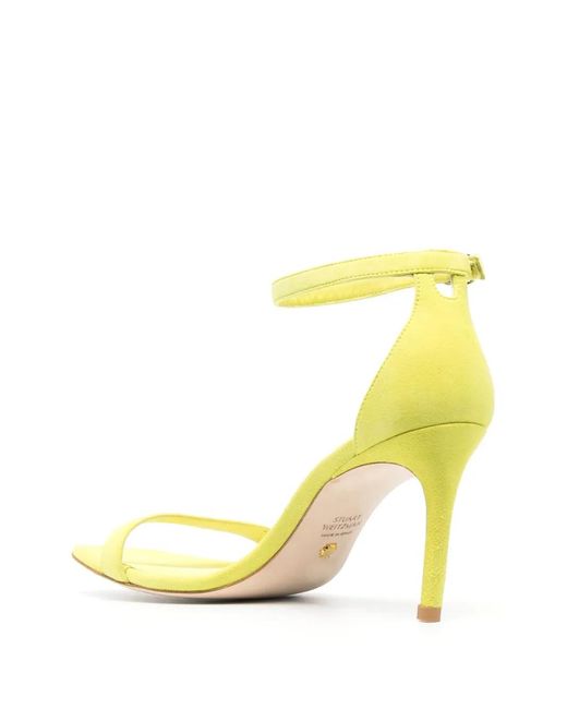 Stuart Weitzman Yellow 80Mm Open-Toe Sandals