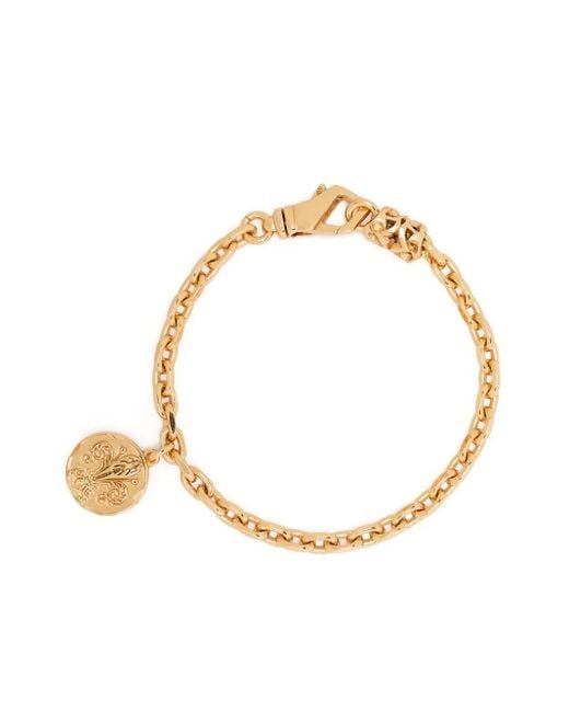 Emanuele Bicocchi Metallic Coin-Pendant Chain-Link Bracelet