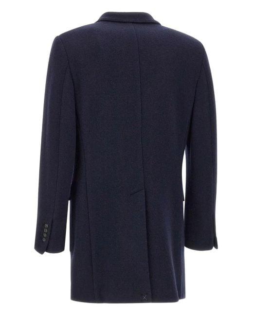 Fay Blue Wool-Blend Coat for men