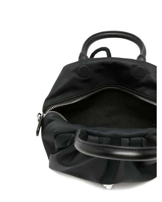 Simone Rocha Black Mini Pearl-Embellished Gathered Tote Bag