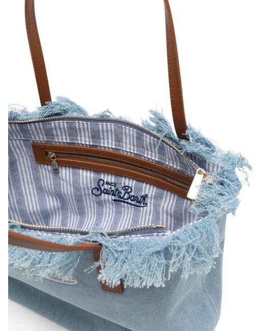 Mc2 Saint Barth Blue Medium City Tote Bag