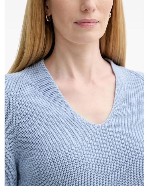 Marc O' Polo Blue V-Neck Sweater